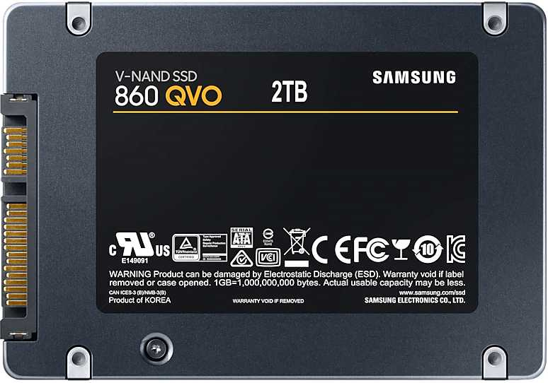Накопитель SSD Samsung SATA III 2Tb MZ-76Q2T0BW 860 QVO 2.5