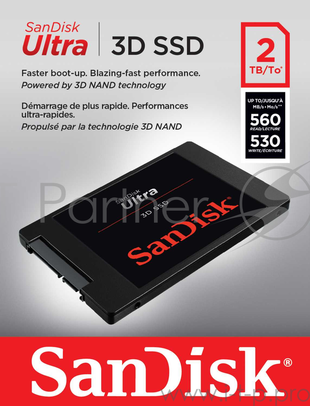 Накопитель SSD Sandisk SATA III 2Tb SDSSDH3-2T00-G25 Ultra 2.5