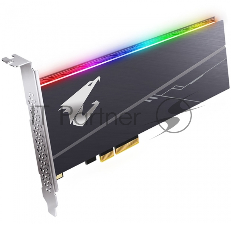 AIC 512GB Gigabyte AORUS RGB Client SSD GP-ASACNE2512GTTDR PCIe Gen3x4 with NVMe, 3480/2100, IOPS 360/510K, MTBF 1.8M, 3D TLC, 512MB, 800TBW, RTL