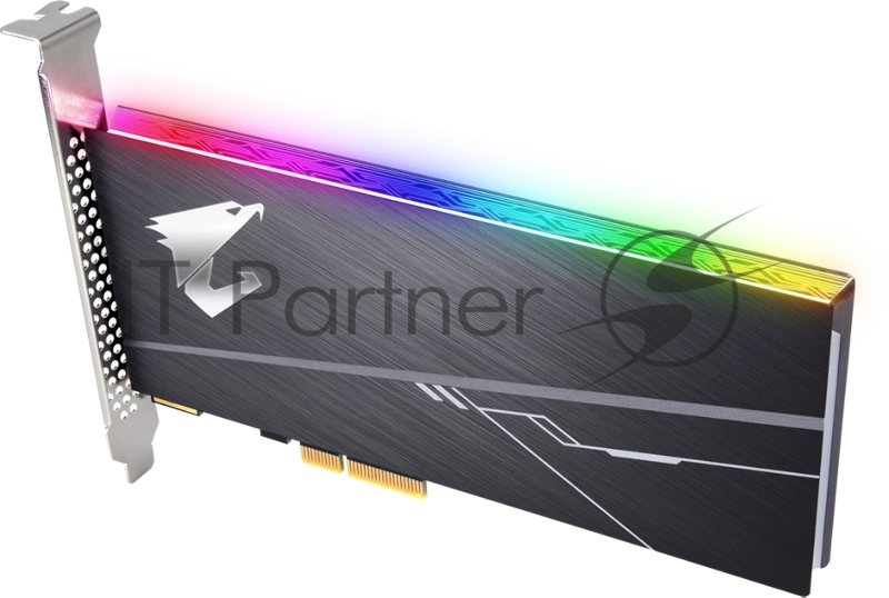 AIC 512GB Gigabyte AORUS RGB Client SSD GP-ASACNE2512GTTDR PCIe Gen3x4 with NVMe, 3480/2100, IOPS 360/510K, MTBF 1.8M, 3D TLC, 512MB, 800TBW, RTL