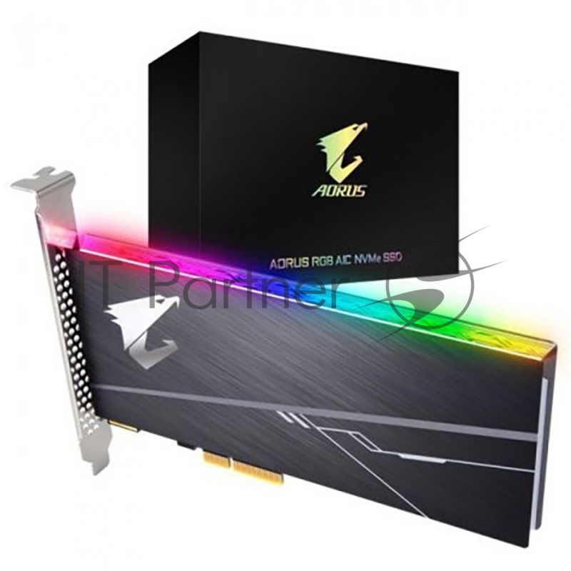 AIC 512GB Gigabyte AORUS RGB Client SSD GP-ASACNE2512GTTDR PCIe Gen3x4 with NVMe, 3480/2100, IOPS 360/510K, MTBF 1.8M, 3D TLC, 512MB, 800TBW, RTL