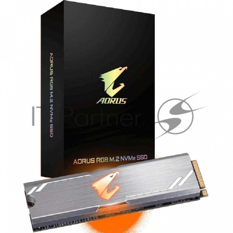 AIC 512GB Gigabyte AORUS RGB Client SSD GP-ASACNE2512GTTDR PCIe Gen3x4 with NVMe, 3480/2100, IOPS 360/510K, MTBF 1.8M, 3D TLC, 512MB, 800TBW, RTL