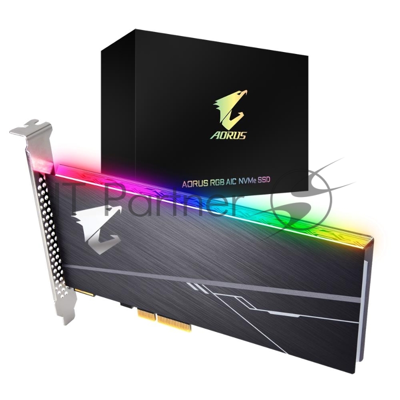 AIC 512GB Gigabyte AORUS RGB Client SSD GP-ASACNE2512GTTDR PCIe Gen3x4 with NVMe, 3480/2100, IOPS 360/510K, MTBF 1.8M, 3D TLC, 512MB, 800TBW, RTL
