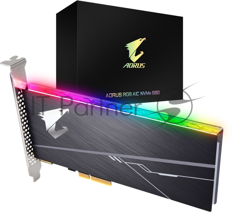 AIC 512GB Gigabyte AORUS RGB Client SSD GP-ASACNE2512GTTDR PCIe Gen3x4 with NVMe, 3480/2100, IOPS 360/510K, MTBF 1.8M, 3D TLC, 512MB, 800TBW, RTL