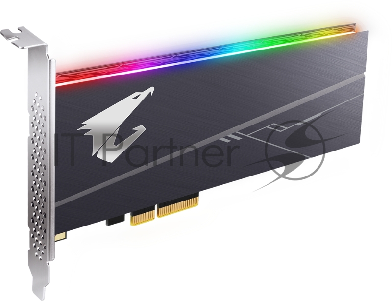 AIC 512GB Gigabyte AORUS RGB Client SSD GP-ASACNE2512GTTDR PCIe Gen3x4 with NVMe, 3480/2100, IOPS 360/510K, MTBF 1.8M, 3D TLC, 512MB, 800TBW, RTL