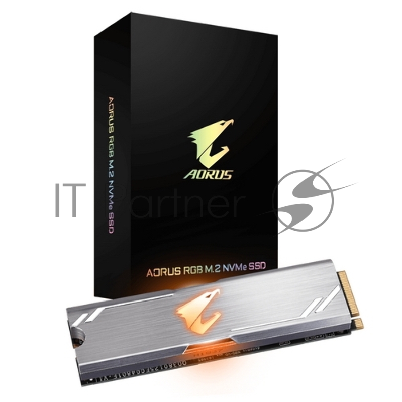 M.2 2280 512GB Gigabyte AORUS RGB Client SSD GP-ASM2NE2512GTTDR PCIe Gen3x4 with NVMe, 3480/2000, IOPS 360/440K, MTBF 1.8M, 3D TLC, 512MB, 800TBW, NVMe 1.3, RTL