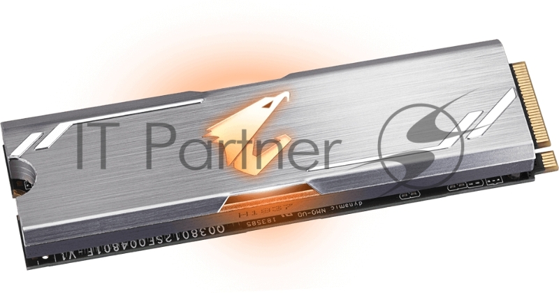 M.2 2280 512GB Gigabyte AORUS RGB Client SSD GP-ASM2NE2512GTTDR PCIe Gen3x4 with NVMe, 3480/2000, IOPS 360/440K, MTBF 1.8M, 3D TLC, 512MB, 800TBW, NVMe 1.3, RTL
