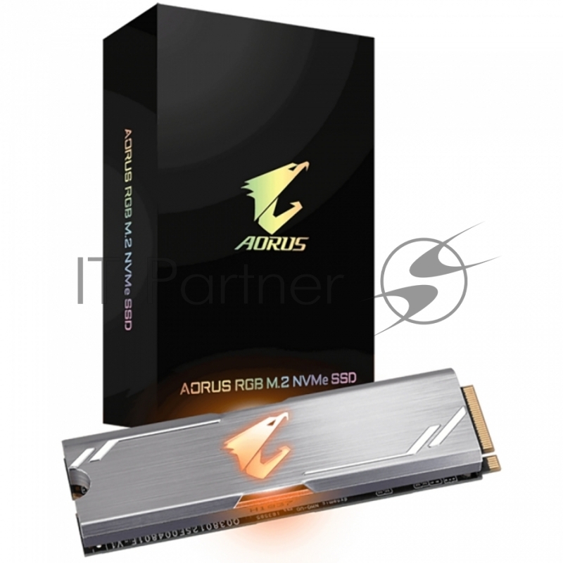 M.2 2280 512GB Gigabyte AORUS RGB Client SSD GP-ASM2NE2512GTTDR PCIe Gen3x4 with NVMe, 3480/2000, IOPS 360/440K, MTBF 1.8M, 3D TLC, 512MB, 800TBW, NVMe 1.3, RTL