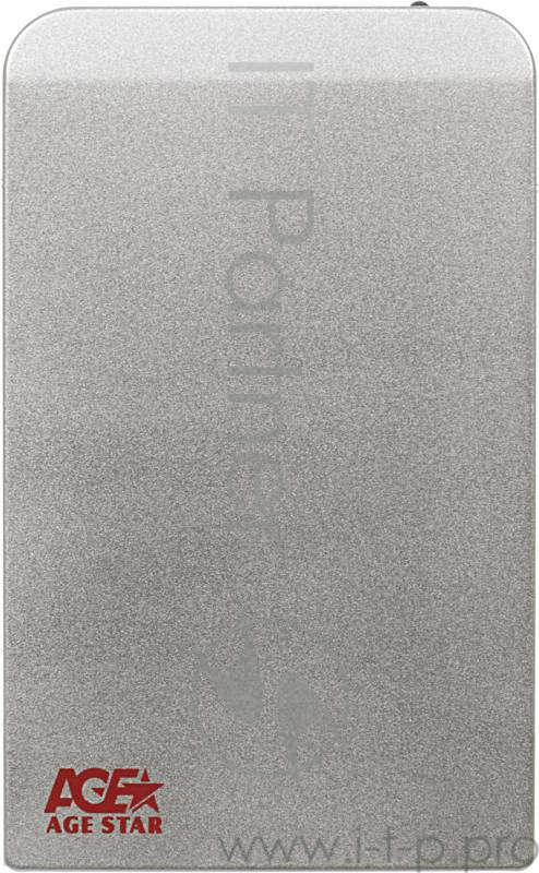 Внешний корпус для HDD AgeStar 3UB2O1 SATA II алюминий серебристый 2.5