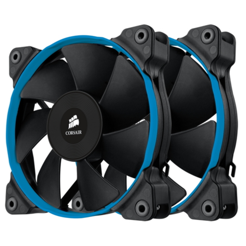 Куллер CO-9050012-WW (Twin Pack) Air Series SP120 Quiet Edition High Static Pressure 120mm Fan, black with blue, red, white rings RTL {4}