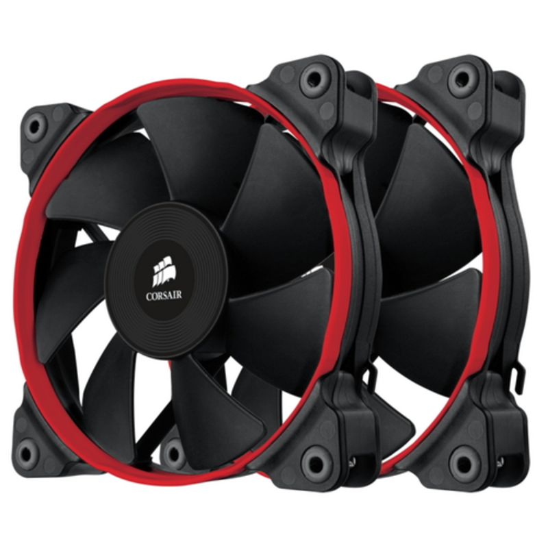 Куллер CO-9050012-WW (Twin Pack) Air Series SP120 Quiet Edition High Static Pressure 120mm Fan, black with blue, red, white rings RTL {4}