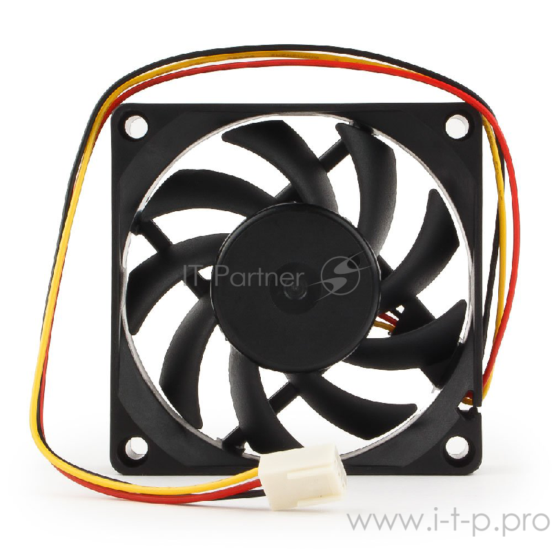 Вентилятор Gembird, 70x70x15, втулка, 3 pin, провод 25 см