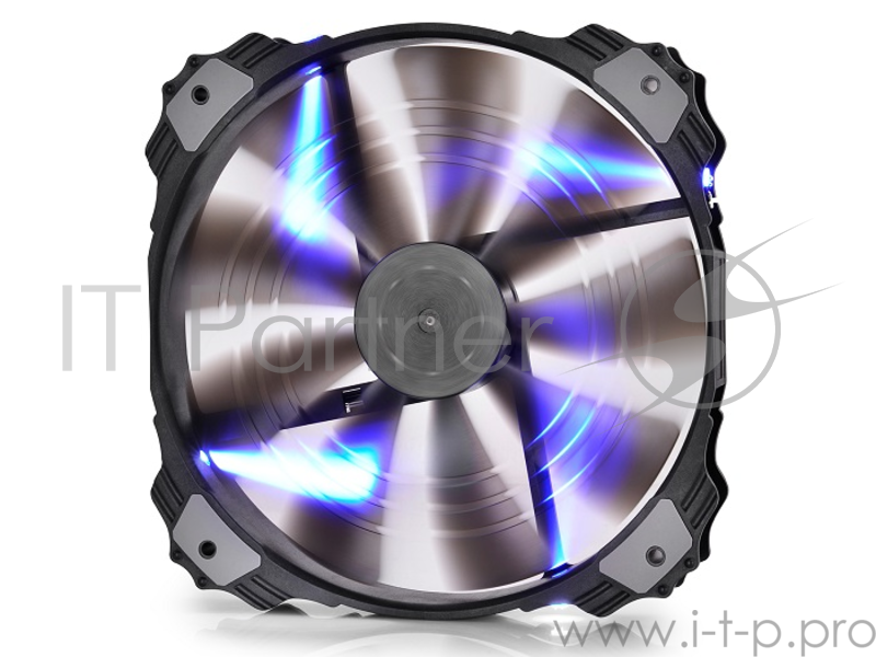 Вентилятор DEEPCOOL Xfan200BL 200x200x32мм (20шт./кор, пит. от мат.платы и БП, синяя подсветка , 700об/мин) Retail blister