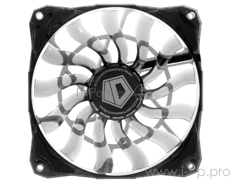 Вентилятор ID-COOLING NO-12015 120x120x15мм (40шт./кор, PWM, Low Noise, супер-тонкий, резиновые углы, черный, 600-1600об/мин) BOX