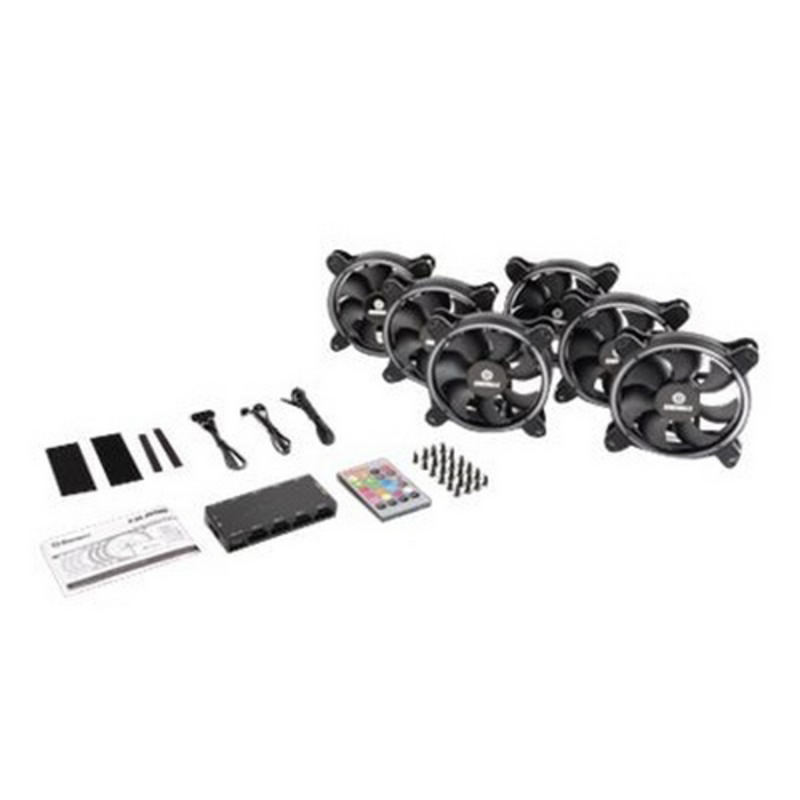 Система охлаждения для корпуса UCTBRGB12-BP6 FAN 120mm, комплект из 6 шт, RGB, 500-1500rpm, 13.71-47,53CFM, 14-22dBA, RTL