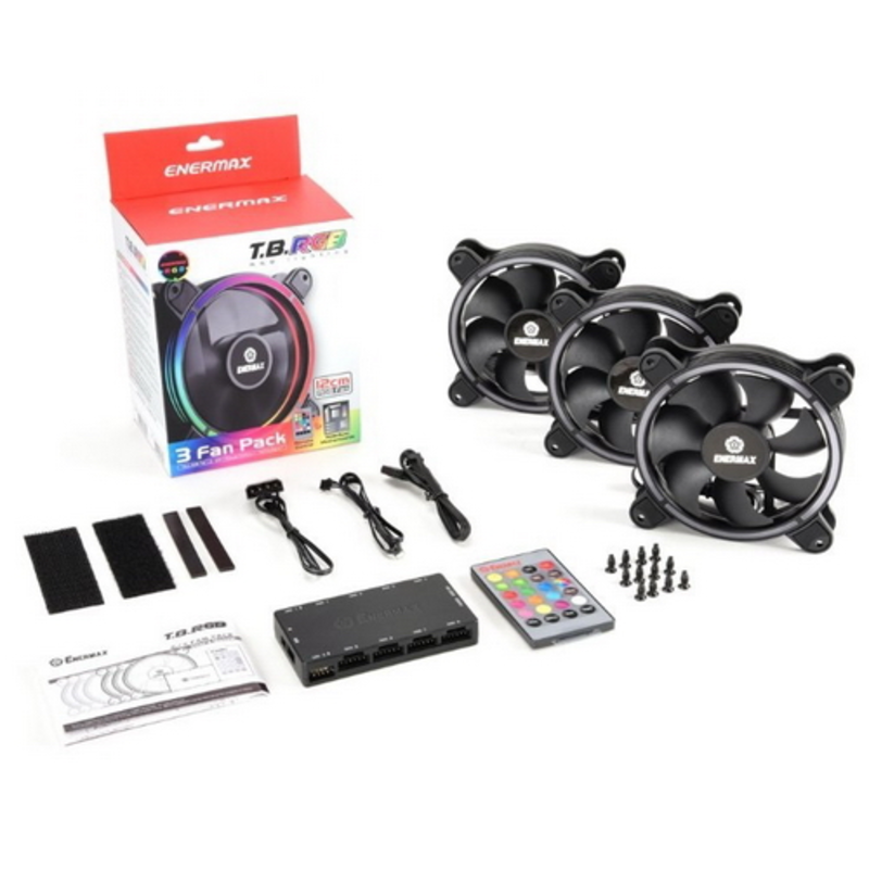Система охлаждения для корпуса UCTBRGB12-BP3 FAN 120mm, комплект из 3 шт, RGB, 500-1500rpm, 13.71-47,53CFM, 14-22dBA, RTL