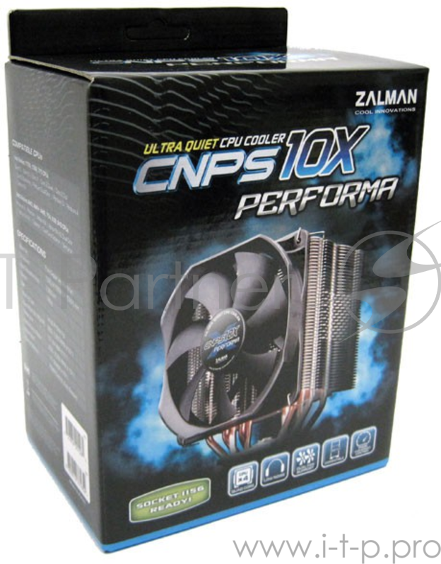 Вентилятор Cooler ZALMAN CNPS10X Performa {for S1156/1366/775/AM3/AM2/939/940, алюминий-медь}