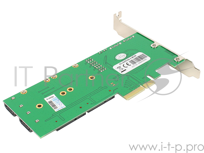 Контроллер PCI-E 2.0 to 4 port SATA3 (6Gb/s) + 2 порта mSATA, RAID (0, 1, 10, JBOD), Hyper Duo,чип Marvell 88SE9230, FG-EST14A-1-BU01, Espada