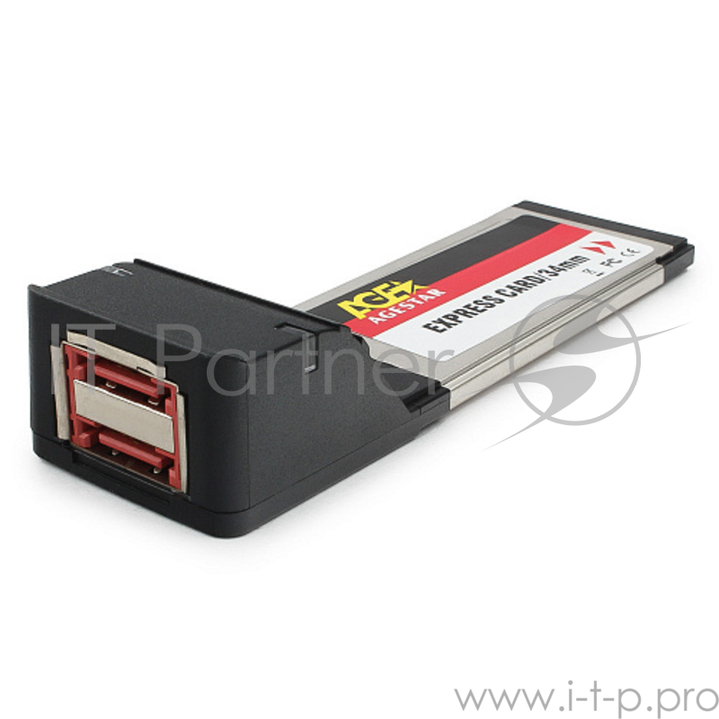 Контроллер eSATAII AgeStar as-eces2-s, Expresscard, порты: 2 х внешн. eSATAII (SILICON 3132 chip)