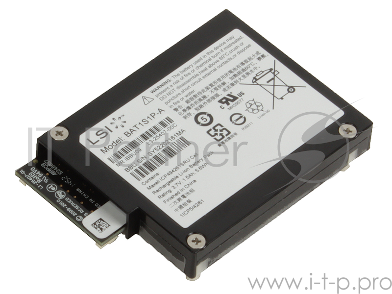 Опция к серверу Lsi Батарея LSIiBBU09 (LSI00279) Аккумулятор для серий SAS9265, 9266, 9270, 9271, 9285, 9286.