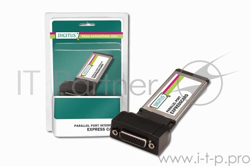 Parallel I/O, 1-Port, ExpressCard Add-On Card/b1xDB25 F, Formfactor 34, with Adaptercable PL2305 chipset