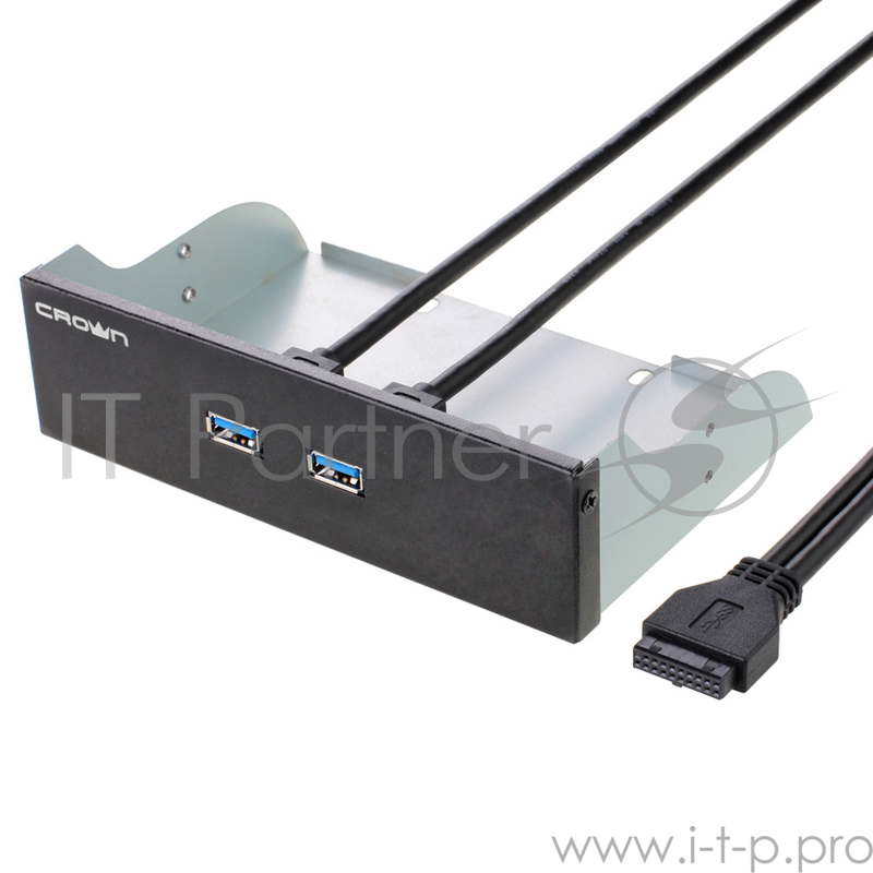 Панель CMU3-20 с двумя портами USB 3.0 в слот 5.25 компьютерного корпуса. (Два интерфейса USB 3.0 тип АМатериал панели: металлКоннектор 20pin для материнской платыДлина кабеля 0,8мДиаметр кабеля 6ммМатериал провода: медь 24+28AWGПозолоченные контакты