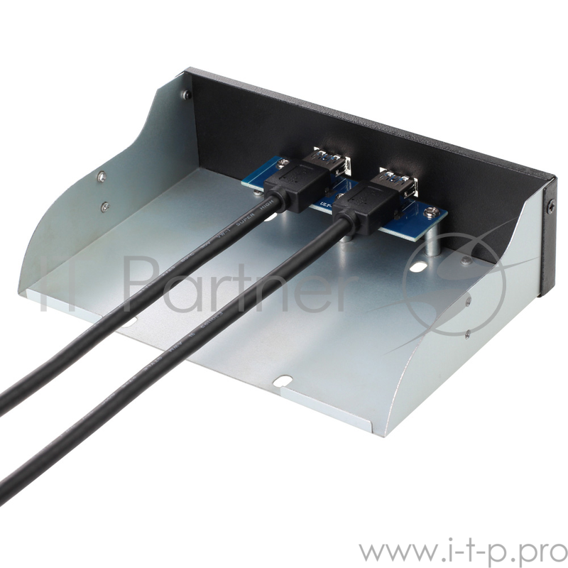 Панель CMU3-20 с двумя портами USB 3.0 в слот 5.25 компьютерного корпуса. (Два интерфейса USB 3.0 тип АМатериал панели: металлКоннектор 20pin для материнской платыДлина кабеля 0,8мДиаметр кабеля 6ммМатериал провода: медь 24+28AWGПозолоченные контакты