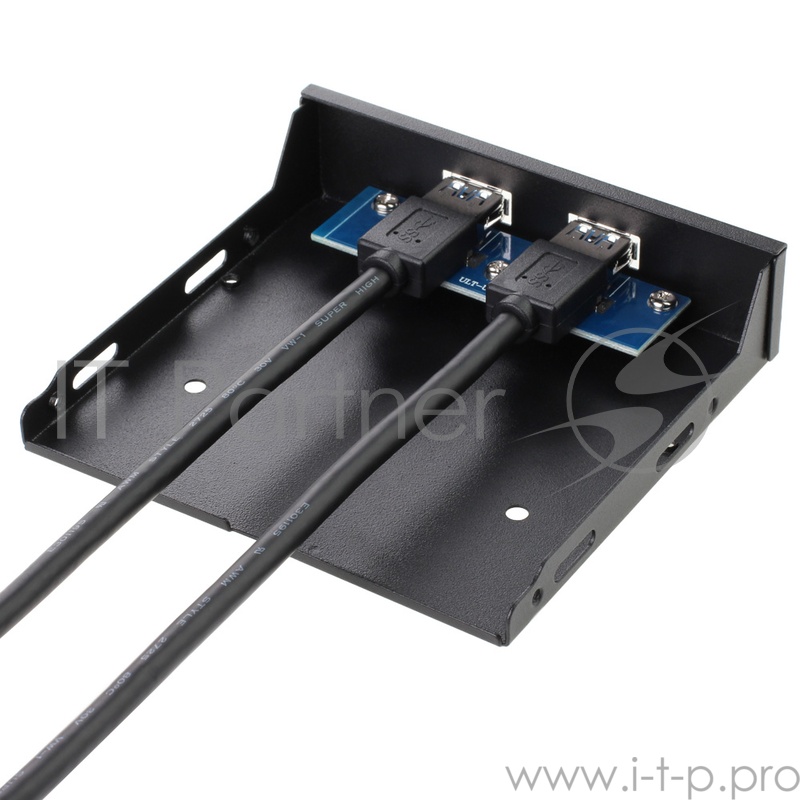 Панель CMU3-21 с двумя портами USB 3.0 в слот 3.5 компьютерного корпуса. (Два интерфейса USB 3.0 тип АМатериал панели: металлКоннектор 20pin для материнской платыДлина кабеля 0,8мДиаметр кабеля 6ммМатериал провода: медь 24+28AWGПозолоченные контакты.