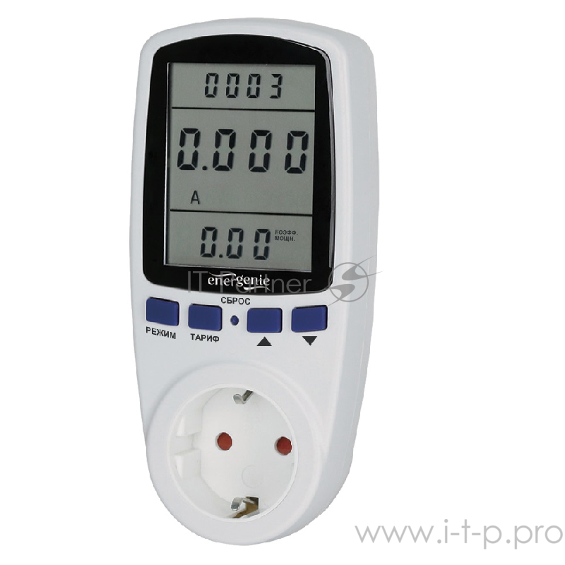 Однорозеточный измеритель мощности Energenie EHB12-1 белый