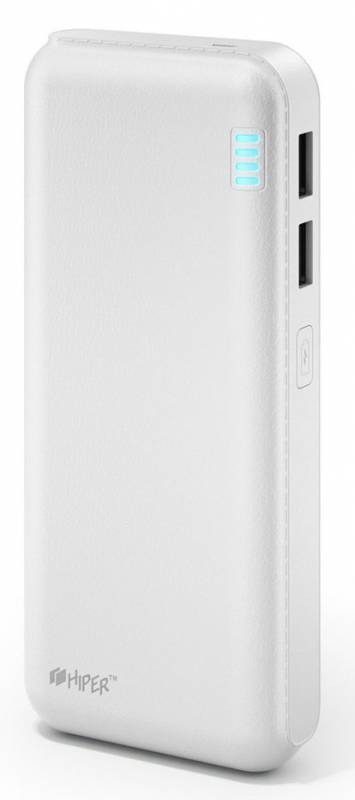 Мобильный аккумулятор Hiper SP20000 Li-Ion 20000mAh 2.1A+1A белый 2xUSB