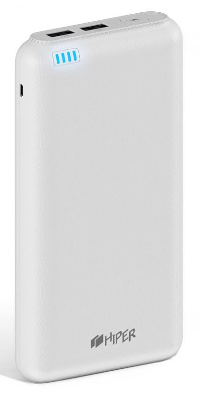 Мобильный аккумулятор Hiper SP20000 Li-Ion 20000mAh 2.1A+1A белый 2xUSB
