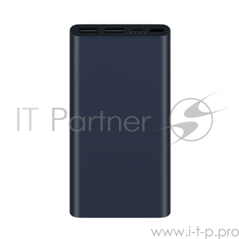Внешний аккумулятор Xiaomi Mi Power Bank 2S black (10000mAh, 2xUSB, 2.4A, Li-Pol, быстрая зарядка) (VXN4230GL)