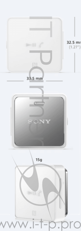 Стереогарнитура Sony Компактная, яркая Bluetooth стерео гарнитура белого цвета с разъемом 3,5 мм для наушников, поддержкой NFC и функцией HD Voice.