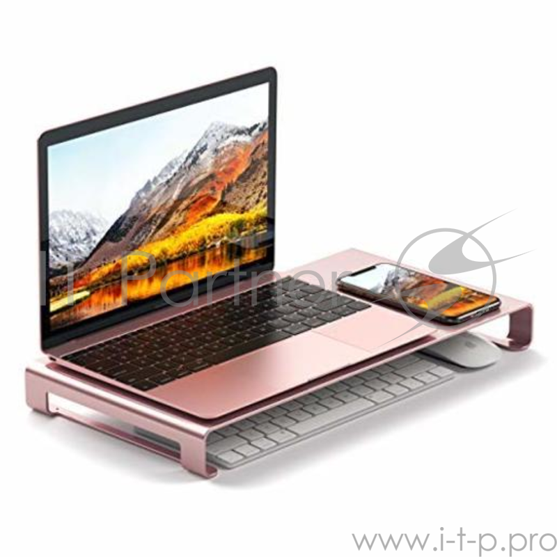 Подставка для монитора Satechi Aluminum Stand. Материал алюминий. Цвет розовое золото.
