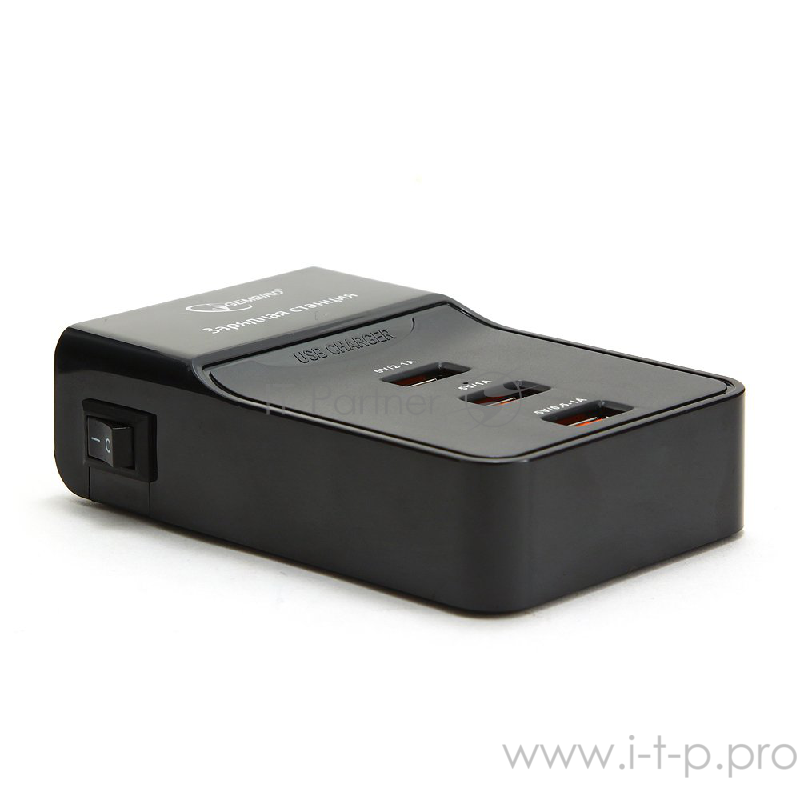 Адаптер питания Gembird MP3A-PC-01 220V-5V USB 3 порта, 3A суммарно