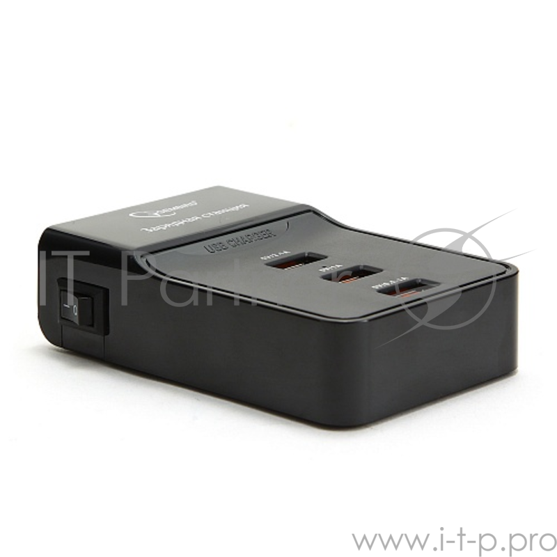 Адаптер питания Gembird MP3A-PC-01 220V-5V USB 3 порта, 3A суммарно