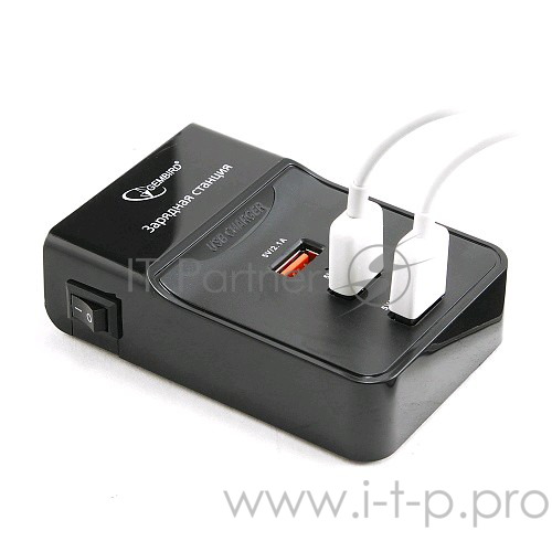 Адаптер питания Gembird MP3A-PC-01 220V-5V USB 3 порта, 3A суммарно