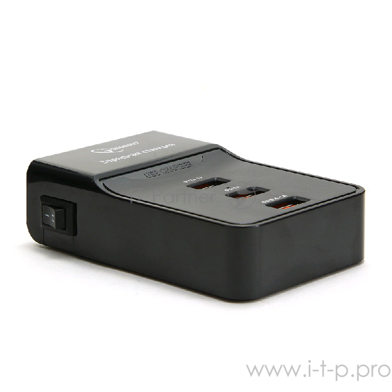 Адаптер питания Gembird MP3A-PC-01 220V-5V USB 3 порта, 3A суммарно