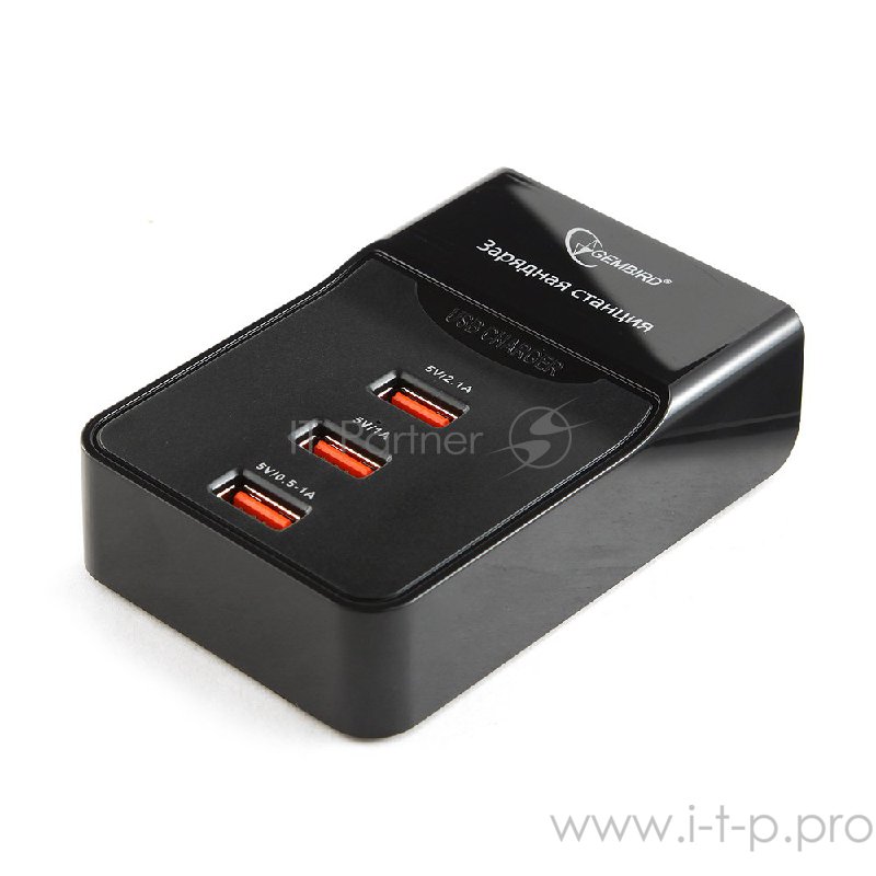 Адаптер питания Gembird MP3A-PC-01 220V-5V USB 3 порта, 3A суммарно