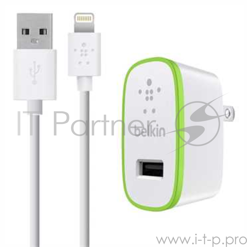 Зарядное устройство Belkin СЗУ для iPod/iPhone/iPad Boost Up Home Charger + Cable (includes lightning cable)