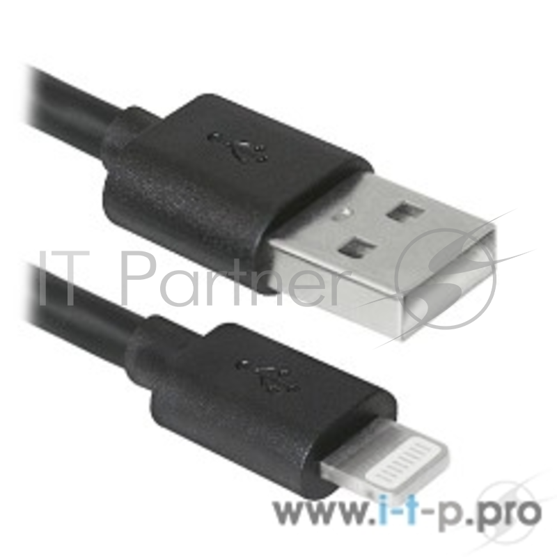 Кабель Defender USB кабель ACH01-10BH черный, USB(AM)-Lightning, 3м (87467)