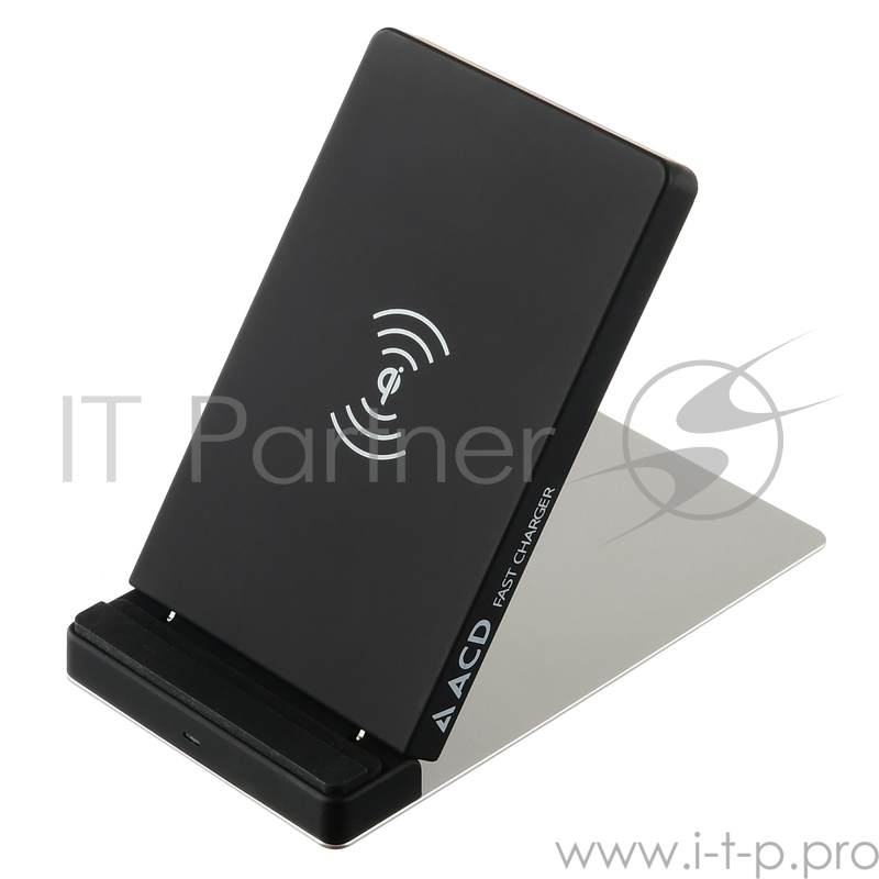 Беспроводное зарядное устройство (ACD-W102Q-F1B) 10Вт, беспроводная Qi, 2-катушки с QC, 5В/2А ~ 9В/1,8А RTL