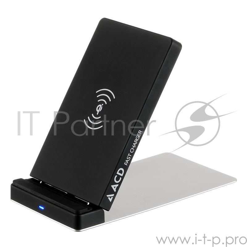 Беспроводное зарядное устройство (ACD-W102Q-F1B) 10Вт, беспроводная Qi, 2-катушки с QC, 5В/2А ~ 9В/1,8А RTL