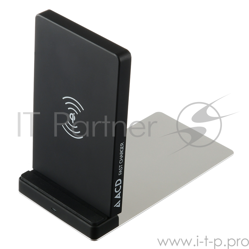 Беспроводное зарядное устройство (ACD-W102Q-F1B) 10Вт, беспроводная Qi, 2-катушки с QC, 5В/2А ~ 9В/1,8А RTL