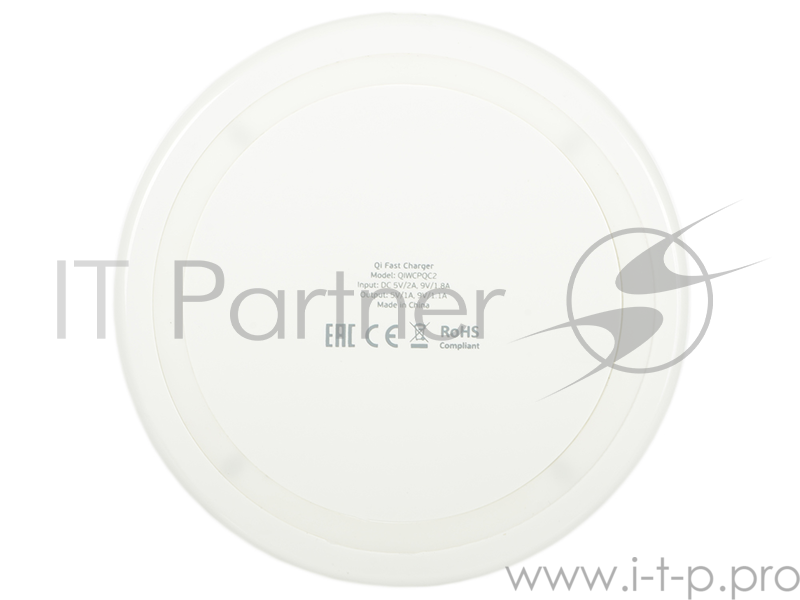 Зарядное устройство Deppa Беспроводное (Qi Fast Charger, 10W, стандарт Qi, белый)