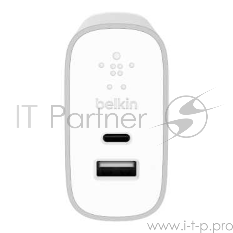 Зарядное устройство Belkin USB-C/USB-A DUAL AC CHARGER,27W,SLV