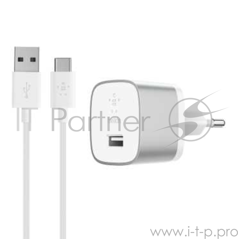 Зарядное устройство Belkin QC 3.0 USB-A CAR CHARGER,18W,W/4',USB-A - USB-C,SILVER