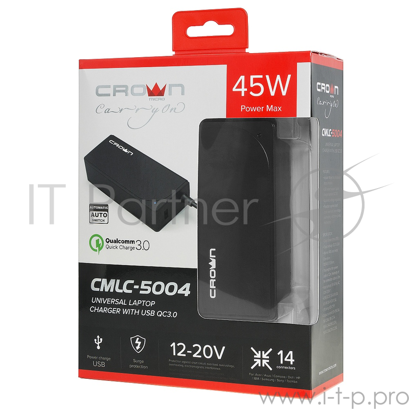 Универсальное зарядное устройство CROWN CMLC-5004