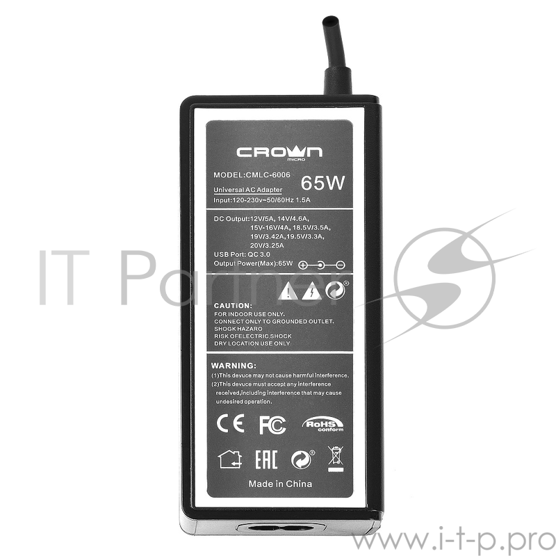 Универсальное зарядное устройство CROWN CMLC-6006