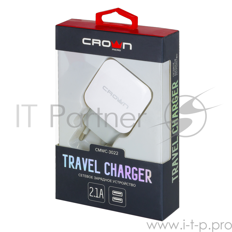 Сетевое универсальное зарядное устройство Crown CMWC-3022
